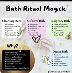 Spiritual Baths, Cleansing Bath, Bath Salts Recipe, Witch Tarot, Magic Spell Book, Witch Spirituality