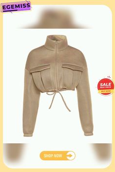 New Sexy Stand Collar Loose Short Jacket Jacket Woman Womens Spring Coat, Spring Coat, Loose Shorts, Coat Women, Women Trends, Short Jacket, Crop Jacket, Outerwear Women, Stand Collar