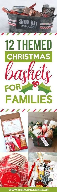 christmas baskets for families with text overlay