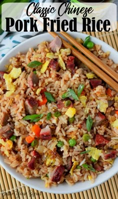 Chinese Pork Fried Rice, Asian Fried Rice, Pork Fried Rice Recipe, Chinese Pork, Pork Fried Rice, Mapo Tofu, Arroz Frito