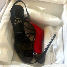 Like Brand New (Worn Once) Red Bottoms. Only Selling As The Sizing Is Off. Strappy, Sexy And Ready For A Night Out. Buy Today, They Ship Same Day!! Lv Red Bottoms, Louis Vuitton Shoes Heels Red Bottoms, Black Christian Louboutin Heels, Luis Vuitton Shoes Heels Christian Louboutin Red Bottoms, Dark Red Heels Prom, Ysl Heels Red Bottoms, Red Bottom Heels Outfit Classy, Louibittons Heels, Black Heels Red Bottoms