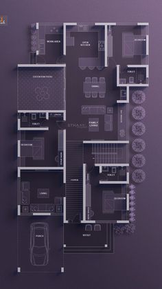 the floor plan for a modern house