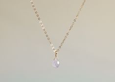 The loveliest gentle purple cape amethyst is featured on a necklace of sparkling chain, in your choice of sterling silver or 14k gold filled. This delicately hued drop is ethereally beautiful and will not disappoint. The cape amethyst necklace arrives gift ready. Necklace details + 14mm cape amethyst faceted drop + Fine 1.3mm cable chain + Spring clasp closure Handmade Purple Jewelry In 14k Gold Filled, Spiritual 14k Gold Filled Birthstone Jewelry, Spiritual Jewelry With Delicate Chain For Everyday, Spiritual Delicate Chain Jewelry For Everyday, Spiritual Everyday Jewelry With Delicate Chain, Delicate 14k Rose Gold Filled Jewelry, Delicate Rose Gold 14k Gold-filled Jewelry, Hypoallergenic Dainty 14k Gold Jewelry, Delicate Rose Gold 14k Gold Filled Jewelry