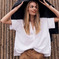 This Top Is From Madewell And Is New With Tags. It Is A Size S. Effortless White Top For Fall, Effortless White Fall Top, Relaxed White Top With Shirttail Hem, Relaxed White Tops With Shirttail Hem, Relaxed White Top For Daywear, Effortless White Blouse For Spring, Effortless White Blouse For Daywear, White Shirttail Hem Top For Day Out, White Shirttail Hem Top For Spring