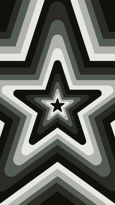 an abstract black and white background with stars in the center, as well as stripes