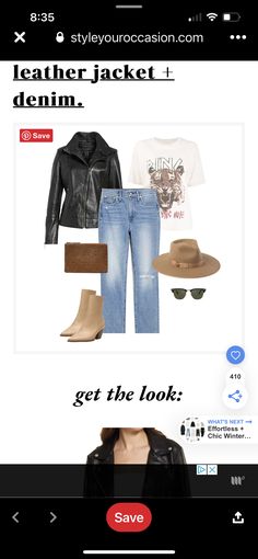 Get The Look, Nashville, Denim Jacket, Leather Jacket, Leather