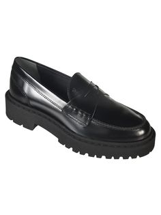 100% Cowhide Sole:, 100% Rubber | Hogan Women's H543 Patent Leather Loafer in Black | FW23/24 Leather Slip-on Loafers With Lug Sole, Classic Leather Slip-ons With Lug Sole, Leather Moccasins With Lug Sole For Work, Elegant Workwear Moccasins With Lug Sole, Classic Platform Loafers With Rubber Sole In Calf Leather, Classic Calf Leather Platform Loafers With Rubber Sole, Business Slip-on Loafers With Lug Sole, Business Slip-on Leather Shoes With Lug Sole, Business Leather Slip-on Shoes With Lug Sole