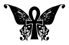 the symbol of an egyptian cross with wings