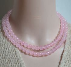 material: pink agate clasp: lobster clasp Pink agate beaded necklace,8mm pink agate Necklace for men and women,2 rows pink agate necklace,pink agate necklace,bead necklace Making Technics: Full Handmade necklace length: can choose bead size: 6mm.8mm.10mm.12mm This necklace is the Perfect Gift for people you love and care about! Jade Bead Necklace, Pink Jade, Necklace Bead, Necklace Making, Pink Agate, Jade Necklace, Necklace For Men, Wedding Jewellery Necklace, Agate Necklace