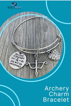 Looking for that perfect blend of style and sentiment for a love of archery? Look no further! This Archery Charm Bracelet is a treasure trove of intricate details that honor the sport. Priced at just $17.99, this charming accessory is proof that great style doesn't have to come with a hefty price tag.#basketballgift #soccergift. #volleyballgift #softballgift #sportybella #personalizedgifts #personalizedjewelry #customizedgift #ilovemysport #sportslove #usasports #sportslife #smallbusiness Adjustable Alloy Bracelet For Friendship, Adjustable Alloy Jewelry For Valentine's Day, Adjustable Alloy Friendship Bracelet, Adjustable Metal Charm Bracelet For Valentine's Day, Personalized Adjustable Alloy Bracelet, Adjustable Alloy Jewelry For Gifts, Adjustable Alloy Bracelets With Charms, Adjustable Charm Bracelets Made Of Alloy, Adjustable Metal Charm Bracelet For Best Friend