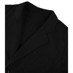 The classic blazer is designed with a notch lapel and single-breasted buttons. Tailored for a slim fit, this piece has been left unlined to enhance its casual feel. The two front pockets increase the practicality of the suit jacket and can hold your small items. Wear it with the modern tailoring pants on the weekend to complete your look. Black Sport Coat With Single Button And Lapel Collar, Black Notch Lapel Sport Coat For Business Casual, Black Notched Blazer With Hidden Button Closure, Black Single Button Blazer With Flat Front, Professional Black Single Breasted Sport Coat, Black Single Button Blazer With Lapel Collar, Business Casual Solid Color Blazer With Double Button Closure, Black Business Casual Sport Coat With Suit Collar, Black Single Button Sport Coat For Work