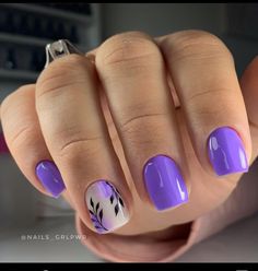 Summer Purple Nail Ideas, Square Gel Nails Summer, Summer Nails Purple, Purple Summer Nails, Purple Nail Art, Fingernail Designs, Wow Nails, Nails Purple, Spring Nail Trends