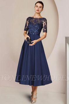 Looking for Mother dress in Stretch Satin, A-line style, and elegant Appliques work Babyonlinewholesale has all covered on this unique 1/2 sleeves navy Ankle A-line Evening Dresses. Blue Half Sleeve Evening Dresses, Navy Short Sleeve Midi Dress For Party, Navy Midi Length Evening Dress, Formal Midi Dress With Half Sleeves, Elegant Blue Half Sleeve Midi Dress, Elegant Blue Half Sleeve Dresses, Elegant Navy A-line Dress, Elegant Navy Short Sleeve Midi Dress, Navy A-line Dress For Formal Occasions