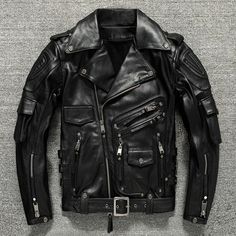 🔥 Rev up your style game this season with our Men's Autumn Winter Cowhide Leather Motorcycle Jacket 🔥 Crafted with premium quality leather, this jacket will elevate your look and keep you warm all winter long ❄️ Grab it now for just $875.95 and ride in style! 🏍️ #mensfashion #leatherjacket #motorcyclestyle #autumnvibes #winterfashion #cowhideleather #trendy #menswear #musthave #rideinstyle