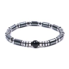 PRICES MAY VARY. This Handmade men’s bracelet features 6mm beads We use 1.0mm silicon stretch cord for superior strength and durability. This is low-power Hematite. so there is no strain on the body. Choose your size : M size - Fits 6.5""-7.1"" Wrist Size L size - Fits 7.2""-7.8"" Wrist Size 6mm beads come in a variety of colors and styles. Especially, it goes well with leather bracelets. ▶ This Handmade men’s bracelet features 6mm beads accented with Black Onyx. ▶ We use 1.0mm silicon stretch c Beaded Bracelet Designs, S Bracelet, Hematite Bracelet, Beads Bracelet Design, Healing Bracelets, Leather Bracelets, Mens Jewelry Bracelet, Beaded Stretch Bracelet, Stretch Bracelet