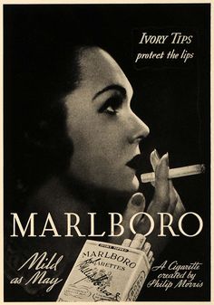 1937 Ad Philip Morris Marlboro Cigarettes May Ivory Tip - ORIGINAL ADVERTISING #vintage #advertising Arte Punk, Vintage Advertisement, The Good Old Days