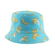 Our vibrant Banana Bucket Hat, a must-have accessory for the summer season! This stylish hat features a playful banana pattern that adds a touch of fun to any outfit. Crafted from high-quality materials, our Banana Bucket Hat offers both comfort and durability. The wide brim provides excellent sun protection, shielding your face and neck from harmful UV rays. Whether you're lounging by the pool, strolling along the beach, or exploring new destinations, this hat is designed to keep you cool and s Trending Hats, Banana Pattern, Bucket Hat Summer, Cow Spots, Banana Print, Go Bananas, Blue Banana, Summer Cap, Travel Hat