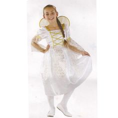 White and Gold Angel Girls Dress Halloween Children's Costume - Ages 7-9 Years Trick Or Treaters, Angel Costume, Zombie Girl, Angel Girl, Gold Angel, Gold Girl, Christmas Costume, Girl Halloween, Indoor Christmas Decorations