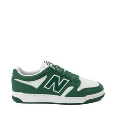 New Balance 480 Athletic Shoe - Team Forest Green / White | Journeys New Balance Green Shoes, Classic Green Sneakers For Streetwear, Classic New Balance Sneakers With Energy-returning Midsole, Classic New Balance Sneakers With Boost Midsole, Classic Green Low-top Sneakers, New Balance Low-top Skate Shoes With Perforations, Classic New Balance Lace-up Skate Shoes, Classic New Balance Custom Sneakers For Streetwear, Classic New Balance Skate Shoes With Boost Midsole