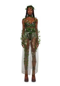 base Cool Adult Halloween Costumes, Green Goddess Halloween Costume, Forest Goddess Costume, Swamp Mermaid Costume, Jungle Woman Costume, Wood Fairy Costume Women, Mother Earth Halloween Costume, Woodland Fairy Costume Women, Coachella Women