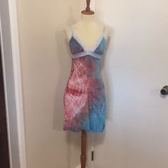 This Is A Brand New Love Tanjane Chemise. Soft And Stretchy Material With Lace Trim. Adjustable Strap Length. Measures 14.5 Inches Across The Bust And Is About 32 Inches In Length. Made In Southern California And Hand Dyed. Price Is Firm. Thanks For Looking. Fitted Blue V-neck Nightgown, Fitted Cotton V-neck Sleepwear, Casual Pink V-neck Nightgown, Flirty Fitted Sleepwear With Spaghetti Straps, Flirty Pink V-neck Sleepwear, Pink Feminine Chemise With Spaghetti Straps, Feminine Pink Chemise With Spaghetti Straps, Fitted Chemise With Built-in Bra For Loungewear, Fitted Sleeveless Sleepwear For Pajama Party