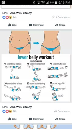 an image of a woman's stomach with the words lower belly workout on it