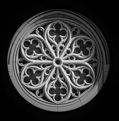 a circular window with an intricate design on it