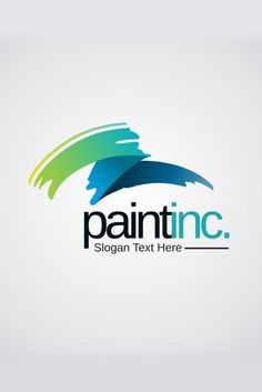 Creative Pain Brush Logo Template Paint Branding, Brush Logo, Creative Business Logo, Paint Logo, Surf Logo, Painting Logo, Sport Logo Design, Sports Logo Design, Ecommerce Themes