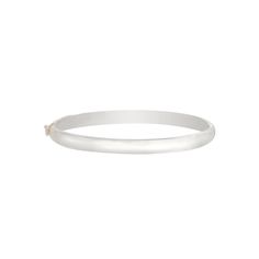 Add simple, yet elegant style to your ensemble with this hinged sterling silver bangle bracelet. Click on this JEWELRY & WATCHES GUIDE to learn about fit, styles, materials and more! Add simple, yet elegant style to your ensemble with this hinged sterling silver bangle bracelet. Click on this JEWELRY & WATCHES GUIDE to learn about fit, styles, materials and more! FEATURES Length: 7.5 in. Clasp: safety clasp Metal: sterling silver Plating: rhodium Finish: polished Packaging: boxed Nickel free Size: 7.5". Gender: female. Age Group: adult.