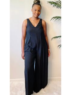 Be effortlessly stylish in our one of a kind V- neck jumpsuit. You’re guaranteed to get tons of compliments. This versatile look can be worn during a casual day event, and for an upscale evening night SLAY! Runs oversized, woven fabric. pictured in small Size Chart Small (sizes: 2-6) Medium (sizes 6-8) Large (sizes 10-12) Chic Strapless V-neck Jumpsuit For Summer, Relaxed Fit Wide Leg Jumpsuit For Day Out, Chic V-neck Relaxed Fit Jumpsuits And Rompers, Chic Wide-leg Jumpsuits And Rompers For Day Out, Chic Wide Leg Jumpsuits And Rompers For Day Out, Chic Wide Leg Jumpsuits For Day Out, Chic Strapless Overall Jumpsuit For Day Out, Chic Wide-leg Jumpsuits And Rompers For Loungewear, Casual Wide-leg Jumpsuits And Rompers For Party