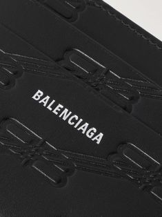 Shop BALENCIAGA Logo-Print Monogrammed Leather Cardholder, Explore the latest in-season BALENCIAGA collection today on MR PORTER Designer Wallets With Engraved Logo For Professional Use, Designer Wallets With Embossed Logo For Business, Rectangular Card Holder With Embossed Logo For Formal Use, Designer Business Wallets With Logo, Designer Business Wallet With Logo, Business Leather Wallets With Logo, Designer Business Wallets With Embossed Logo, Designer Formal Wallets With Embossed Logo, Designer Business Wallets With Engraved Logo