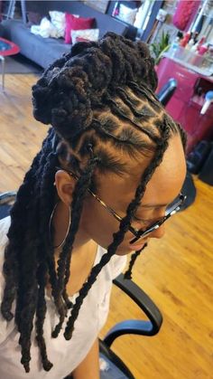 Dreads Styles For Women Wedding, Loc Hairstyles Half Up Half Down, Loc Hawk Styles, Loc Style Half Up Half Down, Half Up Half Down Loc Styles Women, Loc Updo Medium Length, Exotic Loc Styles, Simple Loc Styles Long, Hair Styles For Short Locs