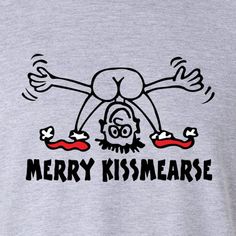 merry kissmearse t - shirt in grey