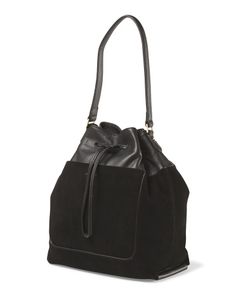 Leather And Suede Bucket Bag Hand Made Bag, Evening Clutches, Latest Handbags, Leather Totes, My Weakness, Stuff I Need, Black Bag, New Handbags