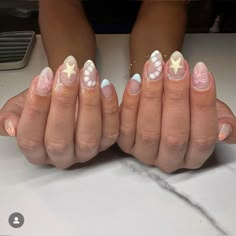 Hawaii Nails, Broken Nails, Girly Acrylic Nails