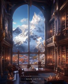 an image of a room with mountains in the background