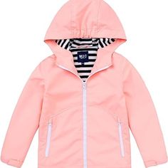 Questions? Leave A Comment Below! Pink Waterproof Long Sleeve Raincoat, Pink Waterproof Long Sleeve Outerwear, Pink Hooded Raincoat For Winter, Pink Hooded Winter Raincoat, Pink Long Sleeve Raincoat For Outdoor Activities, Hooded Outerwear For School, Pink Outdoor Windbreaker With Detachable Hood, Pink Long Sleeve Windproof Windbreaker, Pink Outdoor Hooded Jacket With Detachable Hood