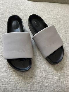 CELINE Paris shoes mules sandals Black/gray slides mules size EU 40 US 10 Gift for women Wife gift Gift for her  Excellent condition. NEW  Picture's colors may appear slightly different based on the monitor's setting. Comfortable Gray Slide Sandals, Comfortable Gray Open Toe Sandals, Modern Slip-on Slides, Comfortable Gray Slip-on Sandals, Gray Cushioned Slides, Gray Leather Slip-on Sandals, Gray Slip-on Slippers For Summer, Modern Platform Slip-on Slides, Comfortable Gray Slippers For Summer