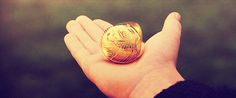 a hand holding a coin with the words i'm a seeker, are you my golden snitch?