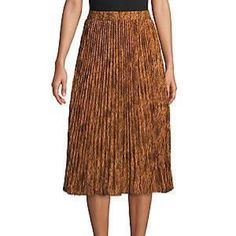 June And Hudson Women's Pleated Animal-Print Midi Skirt - Black Brown Tan - Size S Never Worn But Took The Tags Off So I Can’t Return “Our Newest Pleated Midi, This Classic Style Is Made From A Material That's Lightweight With A Touch Of Sheen. We Sewed Additional Pleats Into This Skirt So It's Super Swishydefinitely One To Twirl Around In. Poly. Back Zip. Lined” Brown Lined Skirt For Fall, Brown Lined Pleated Skirt For Fall, Fall Brown Lined Pleated Skirt, Brown Skirted Bottoms For Fall, Pleated Brown Bottoms For Fall, Casual Brown Pleated Midi Skirt, Casual Fitted Brown Pleated Skirt, Brown Fitted Pleated Skirt For Spring, Casual Brown Pleated Skirt