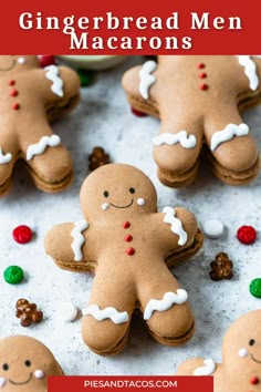 gingerbread men with white icing and red noses