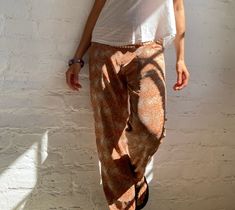 "Daily wear silky pants with delicate floral print and oryginal wide banjara belt Very comfortable and light, with skinny leg style  MEAESURE Size S Waist ( elastic ) 24-34\" Hips up to 40'' Leg length 38\" MATERIAL * Indian silk  Thank you for looking" Bohemian Flowy Pants For Loungewear, Summer Wide-leg Paisley Print Pants, Bohemian Beach Pants With Paisley Print, Paisley Print Wide Leg Vacation Pants, Paisley Print Long Pants For Vacation, Bohemian Paisley Print Pants For Vacation, Bohemian Paisley Print Vacation Pants, Paisley Print Vacation Bottoms, Summer Beach Pants With Paisley Print