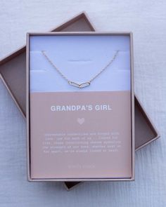 Save 10%, purchase 2+ items with code: LINKED10 Save 15%, purchase 4+ items with code: LINKED15 Save 20%, purchase 6+ items with code: LINKED20 grandpa's girl gift * each necklace sold separately unbreakable connections are forged with love. one for each of us... linked for life. these interlocking charms symbolize the strength of our bond. whether near or far apart, we're always linked at heart. this is the chic grandpa's girl necklace you've been looking for! each necklace sold separately. gre Necklace For Granddaughter Under $25.00, Grandpa And Granddaughter, Granddaughter Gifts, Silver Link Necklace, Gold Link Necklace, Girl Necklace, Granddaughter Gift, Girls Necklaces, Grandpa Gifts