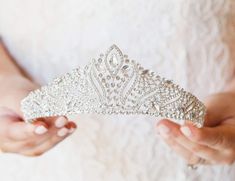 PRICES MAY VARY. ♕ Add a magical touch to your big day by wearing this sparkling Anastasia tiara. You are looking at the sensational and unique rhinestone crown. ♕ Encrusted with stunning Austrian crystals of various sizes, this tiara shines bright like diamond which is unparalleled in flawlessness and clarity. ♕ Tiara measures approx. 2.28 inch in height, 5.31 inch in diameter, crafted specifically to fit women and girls and perfectly fit in your glamorous hairstyles. ♕ The silver princess tiar Tiara For Bride, Crowns For Women, Crystal Princess, Queens Tiaras, Prom Costume, Crown Silver, Glow Jewelry, Crown For Women, Glamorous Hair