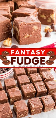 Melt in your mouth Fantasy Fudge is the perfect sweet treat for the holidays! Rich chocolate and chopped walnuts pair perfectly. You won’t be able to stop with one piece of this easy chocolate fudge! Walnut Fudge Easy, Tollhouse Fudge Recipe, Melt In Your Mouth Fudge Recipes, Symphony Bar Fudge, Famous Fudge Recipes, Chocolate Fudge Candy, Easy Chocolate Fudge With Marshmallow Cream, Aunt Teens Fudge, Chocolate Fudge Candy Recipe