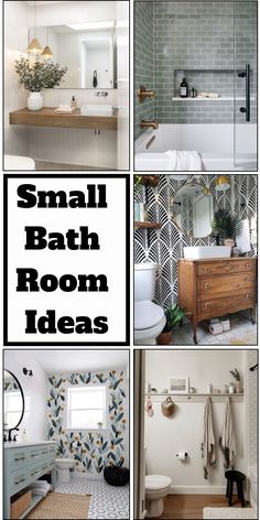 small bathroom room ideas with pictures and text overlay