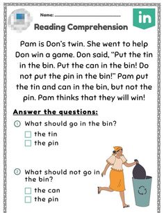 -in words family . reading comprehension . easy english reading practice. Answer the questions Short A Reading, Family Reading Comprehension, Cvc Reading Comprehension, Cvc Reading, Words Family, Easy English