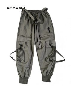 Design: Techwear, Ninja Techwear, Cyberpunk, Military, Futuristic Technical pants: This techwear pants is the perfect garment to complete your Techwear outfit. Suitable for men and women Premium quality: Reinforced seams, comfortable to wear, soft touch Materials: Polyester Machine washable: 30 °C (86 °F) FREE shipping Size Waist (cm) Waist (inch) Length (cm) Length (inch) M 82 32.28 102 40.16 L 85 33.66 104 40.94 XL 89 35.24 106 41.73 Harem pants techwear with oversized effect These technical p Techwear Ninja, Cheap Cargo Pants, Dark Industrial, Techwear Cyberpunk, Dark Punk, Techwear Pants, Techwear Outfits, Techwear Streetwear, Combat Pants