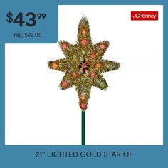 a christmas tree topper is shown with the price tag for $ 439 00