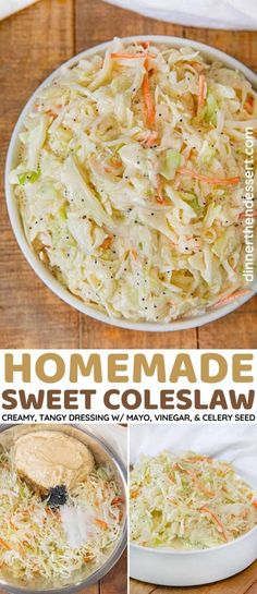 this homemade sweet coleslaw recipe is so good it's easy to make